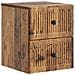 Mobiletto da notte a muro 2 pcs Legno antico 33 x 34,5 x 40 cm - Foto miniatura 3
