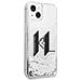 Custodia Liquid Glitter Argento Per Iphone 14 Di Karl Lagerfeld - Foto miniatura 3