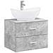 Set di mobili per il bagno Grigio Cemento Legno ingegnerizzato - Foto miniatura 1
