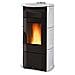 Stufa a Pellet Emma Rivestimento in Maiolica Potenza Termica Nominale 11.1 kW 315 m3 Riscaldabili Colore Bianco - Foto miniatura 1