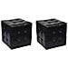 2 Cubi Pouf Imbottiti, Cubo Sgabello, Nero - Foto miniatura 1