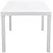 Set Tavolo Da Giardino Rettangolare Fisso Cm 150 X 90 Con 4 Sedie E 2 Poltrone In Wicker Stampato Bianco Da Esterno - Foto miniatura 2