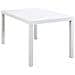 Set Tavolo Da Giardino Rettangolare Fisso Cm 150 X 90 Con 4 Sedie E 2 Poltrone In Wicker Stampato Bianco Da Esterno - Foto miniatura 3