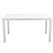 Set Tavolo Da Giardino Rettangolare Fisso Cm 150 X 90 Con 4 Sedie E 2 Poltrone In Wicker Stampato Bianco Da Esterno - Foto miniatura 4