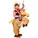 Travestimento Da Cowboy In Groppa Al Cavallo Gonfiabile Per Bambino - Foto miniatura 1