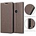 Custodia Compatibile Con Motorola One Macro In Bruno Caffè - Coperchio Protettiva Con Chiusura Magnetica, Funzione Stand E Tasca Per Le Carte - Foto miniatura 3