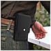 Custodia Da Cintura Smartphone Multi Tasca Verticale Con Bottone Magnetico Nera - Foto miniatura 2
