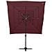 Ombrellone a 4 Livelli Palo in Alluminio Rosso Bordò 250x250 m - Foto miniatura 2