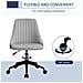 Sedia Da Ufficio Ergonomica Girevole Con Altezza Regolabile In Velluto - Grigio - Foto miniatura 2