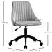 Sedia Da Ufficio Ergonomica Girevole Con Altezza Regolabile In Velluto - Grigio - Foto miniatura 8