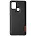 Cover Rigida Per Samsung Galaxy A21s Retro Tessuto Nera - Foto miniatura 1