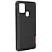Cover Rigida Per Samsung Galaxy A21s Retro Tessuto Nera - Foto miniatura 5