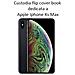 Maxy Custodia Book Orizzontale Silicone Case Per Apple Iphone Xs Max Navy-lime - Foto miniatura 2