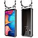 Catena Di Telefoni Cellulari Compatibile Con Samsung Galaxy A20e In Nero Camouflage - Coperchio Protettivo In Silicone Con Anelli D'argento, Cinturino In Corda E Custodia Staccabile - Foto miniatura 8