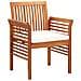 Sedie Da Pranzo Giardino Con Cuscini 4 Pz Legno Massello Acacia - Foto miniatura 1