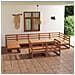 Set Divani da Giardino 9 pz in Legno Massello di Pino - Foto miniatura 1