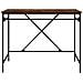 Scrivania Rovere Fumo 100x50x75 Cm In Legno Multistrato E Ferro - Foto miniatura 6