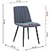 Pack 4 Sedie Sagi Rivestite In Tessuto Blu - Foto miniatura 5