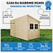 Casa Da Giardino In Legno Naturale (con Parete Laterale) Con Pavimento Impregnato 416x216 Cm / 8,2 M² - Timbela M340a+m340g - Foto miniatura 6