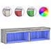Mobili Porta Tv Con Luci Led 2pz Grigio Sonoma 60x30x30 Cm - Foto miniatura 2