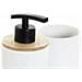Set Da Bagno Dkd Home Decor 8 X 8 X 18 Cm Bianco Gres Scandinavo (2 Unità) - Foto miniatura 2