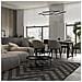 Lampadario A Sospensione Moderno Line Alluminio Nero 6 Luci Led 79w - Foto miniatura 2