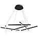 Lampadario A Sospensione Moderno Line Alluminio Nero 6 Luci Led 79w - Foto miniatura 1