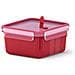 Clip & Micro Contenitore quadrato Microonde, Rosso, 1.3 L - Foto miniatura 1