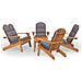Set Salotto Da Giardino Adirondack 5pz Legno Massello Di Acacia - Foto miniatura 1