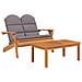 Set Salotto Da Giardino Adirondack 5pz Legno Massello Di Acacia - Foto miniatura 2