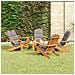 Set Salotto Da Giardino Adirondack 5pz Legno Massello Di Acacia - Foto miniatura 8