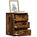 Cassettiera Angolare Rovere Fumo 40x41x58cm Legno Multistrato - Foto miniatura 8