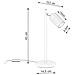 Lampada Da Tavolo Karbon Bianco Sl. 1548 - Minimalista Lampada Da Scrivania Bianco 43x14.5x19.5 Cm - Foto miniatura 2
