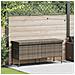 Contenitore da Giardino con Ruote Grigio 160x55x75cm Polyrattan - Foto miniatura 2