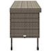 Contenitore da Giardino con Ruote Grigio 160x55x75cm Polyrattan - Foto miniatura 3