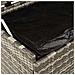 Contenitore da Giardino con Ruote Grigio 160x55x75cm Polyrattan - Foto miniatura 4