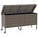 Contenitore da Giardino con Ruote Grigio 160x55x75cm Polyrattan - Foto miniatura 8