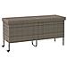Contenitore da Giardino con Ruote Grigio 160x55x75cm Polyrattan - Foto miniatura 1