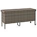Contenitore da Giardino con Ruote Grigio 160x55x75cm Polyrattan - Foto miniatura 9