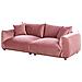 Divano 3 Posti Luvos Velluto Rosa - Foto miniatura 3