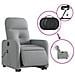 Lusso Casadino -  Poltrona Alzapersona Massaggi Elettrica Grigio Chiaro Tessuto - Foto miniatura 4