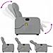 Lusso Casadino -  Poltrona Alzapersona Massaggi Elettrica Grigio Chiaro Tessuto - Foto miniatura 5