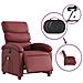 Poltrona Massaggiante Reclinabile Rosso Vino In Similpelle - Foto miniatura 5