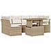 Set Divano Giardino 7 Pezzi con Cuscini Beige Polyrattan Acacia,  Divano Giardino per 2 Persone con Cuscini Beige Polyrattan - Foto miniatura 1