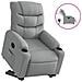 Poltrona Reclinante Alzapersona Elettrica Grigio Chiaro Tessuto - Foto miniatura 1