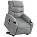 Poltrona Reclinante Alzapersona Elettrica Grigio Chiaro Tessuto - Foto miniatura 3