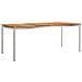 Set da Pranzo da Giardino  9 Pezzi in Teak Massello, Tavolo da Pranzo Outdoor  200x90x74.5 cm in Teak Massello, Sedie da Giardino Impilabili  4 pz in Teak Massello e Metallo - Foto miniatura 5