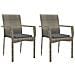 Set Salotto Giardino 3 pz con Cuscini Nero e Grigio Polyrattan - Foto miniatura 4