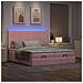 Struttura Letto Pouf con Materassi Rosa 180x200 cm Velluto - Foto miniatura 3