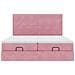 Struttura Letto Pouf con Materassi Rosa 180x200 cm Velluto - Foto miniatura 8